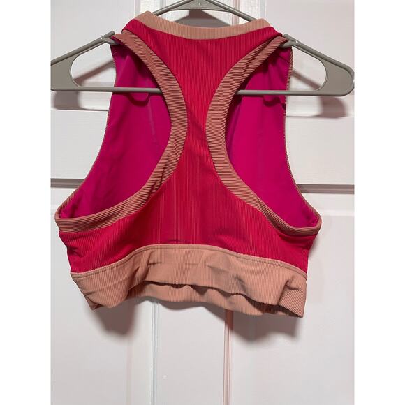 Beach Riot Gwen Top Sports Bra Rouge Color Block Size XL - Picture 4 of 7